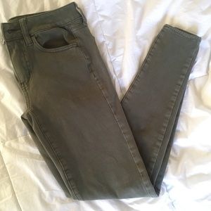 American Eagle Army Green Jeggings